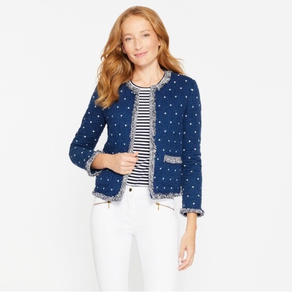 J. McLaughlin Helene Quilted Jacket in Diamond Jacquard - Picture 7 of 8